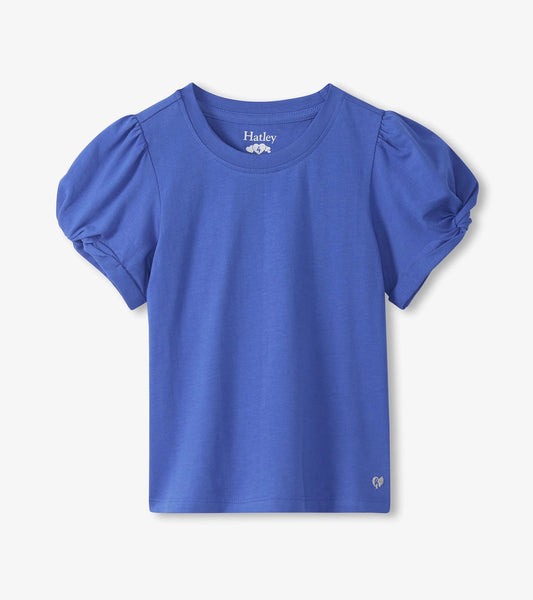 Blue Twisted Sleeve Tee
