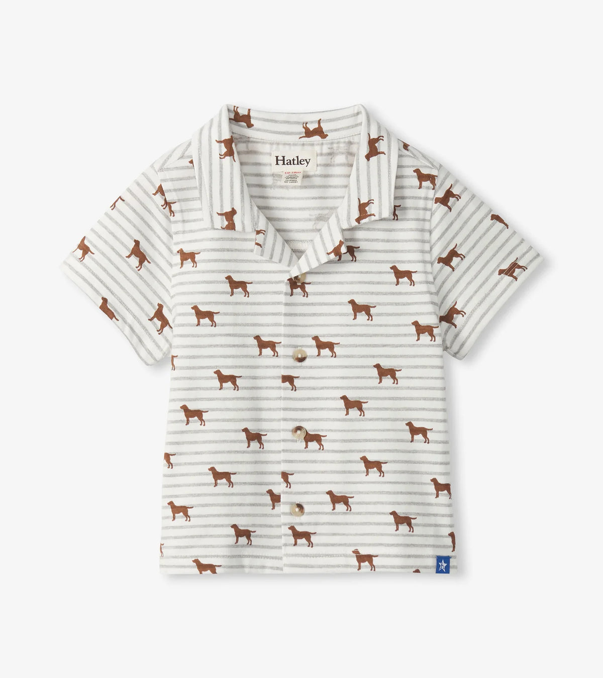 Little Pups Jersey Button Down