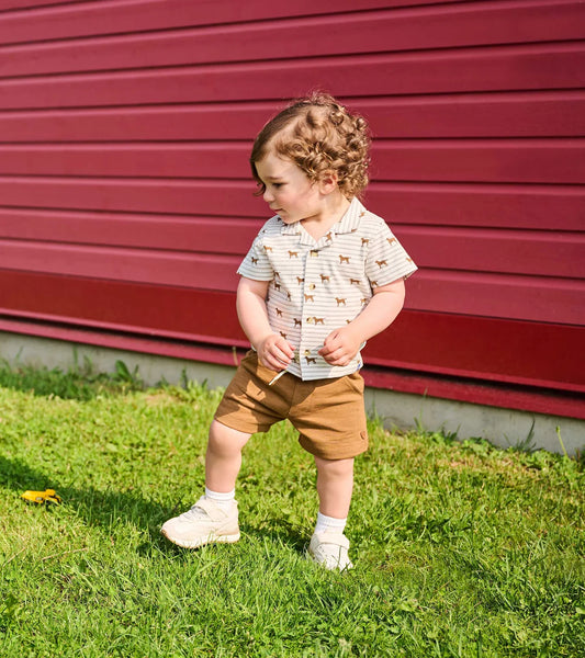 Little Pups Jersey Button Down