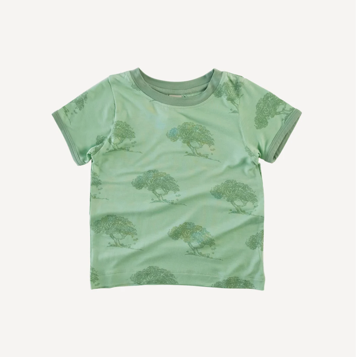 Short Sleeve Ringer Tee - Apple Tree