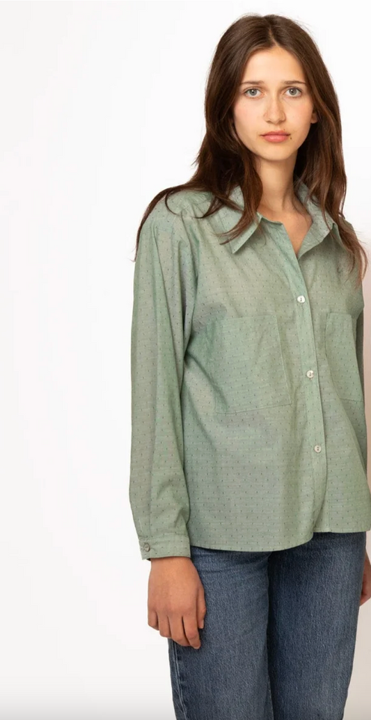 BF Blouse - Green Dot