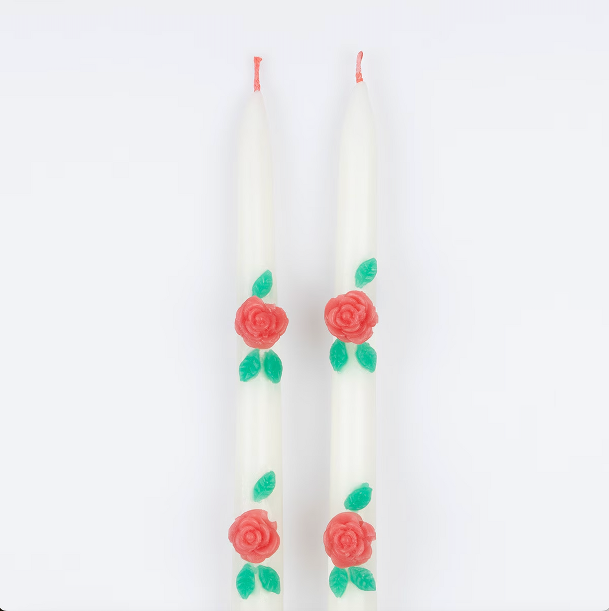 Rose Taper Candles (x2)