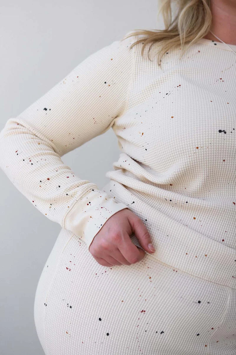 Waffle Top - Splatter Print