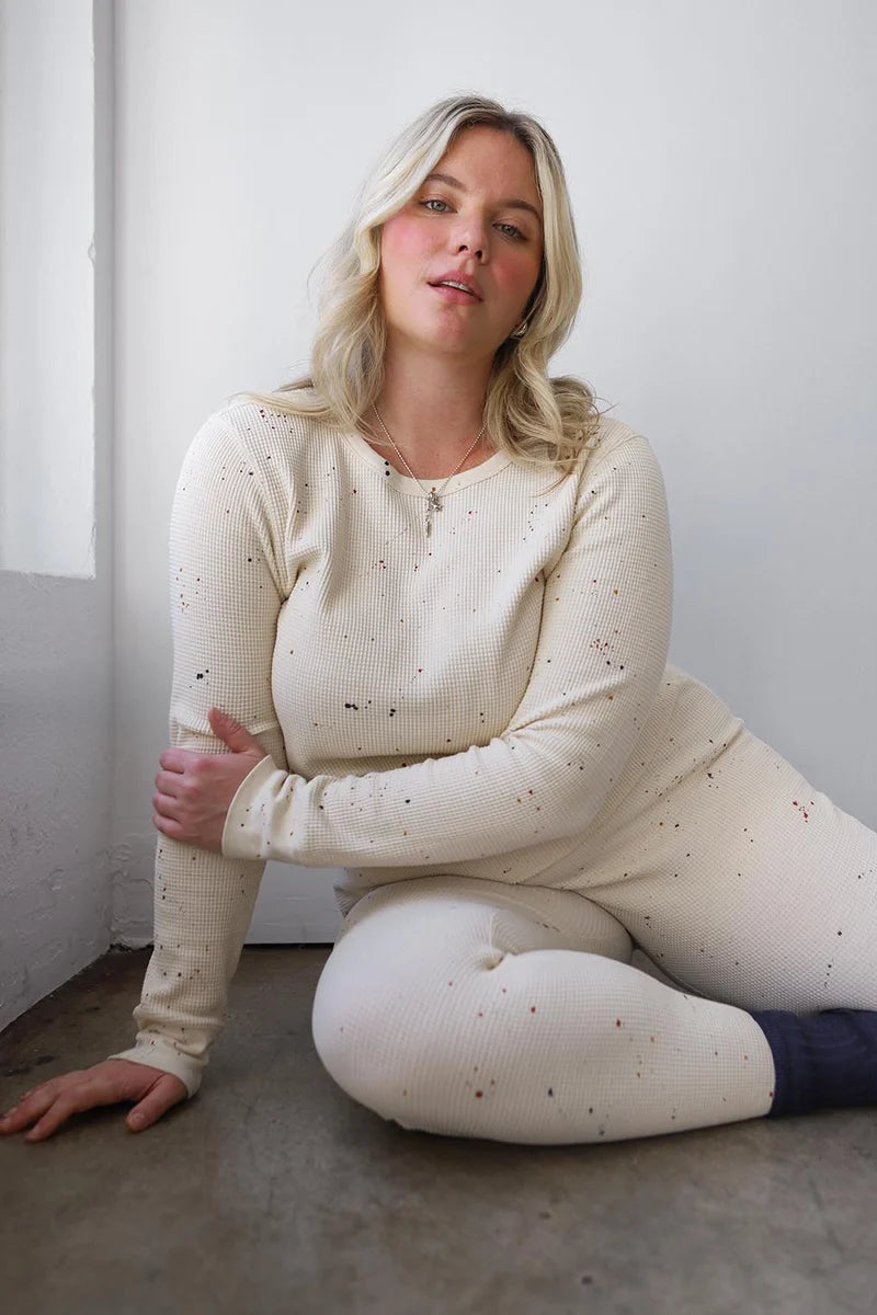 Waffle Top - Splatter Print