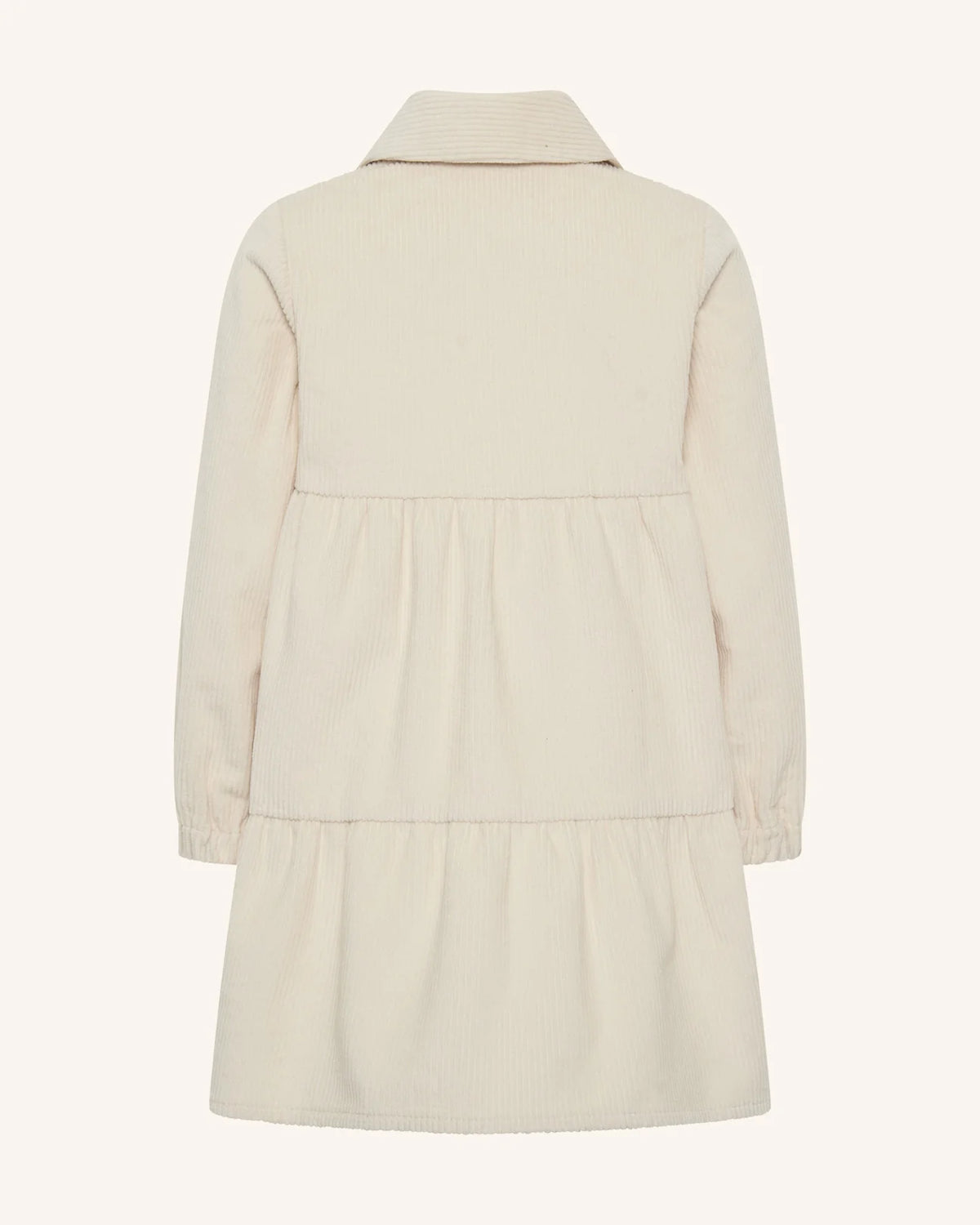 Corduroy Tiered Dress - Cream
