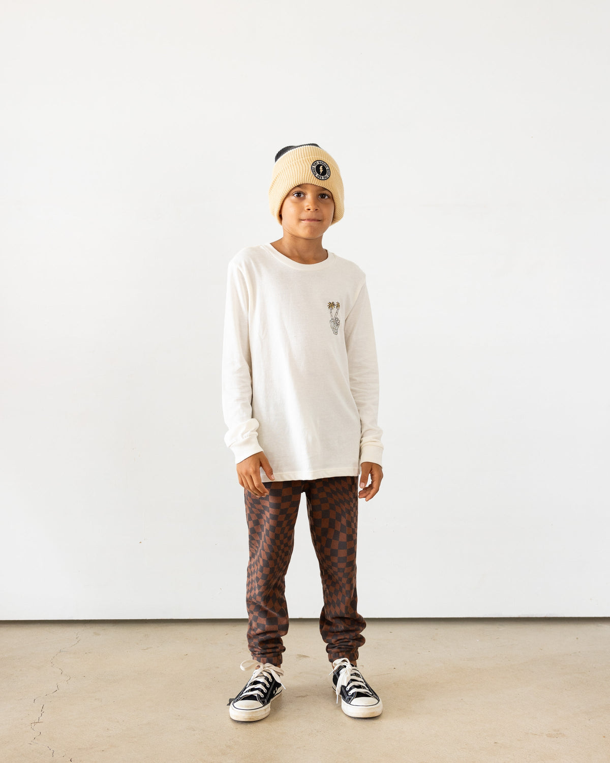 High Voltage Beanie - Sand/Faded Black