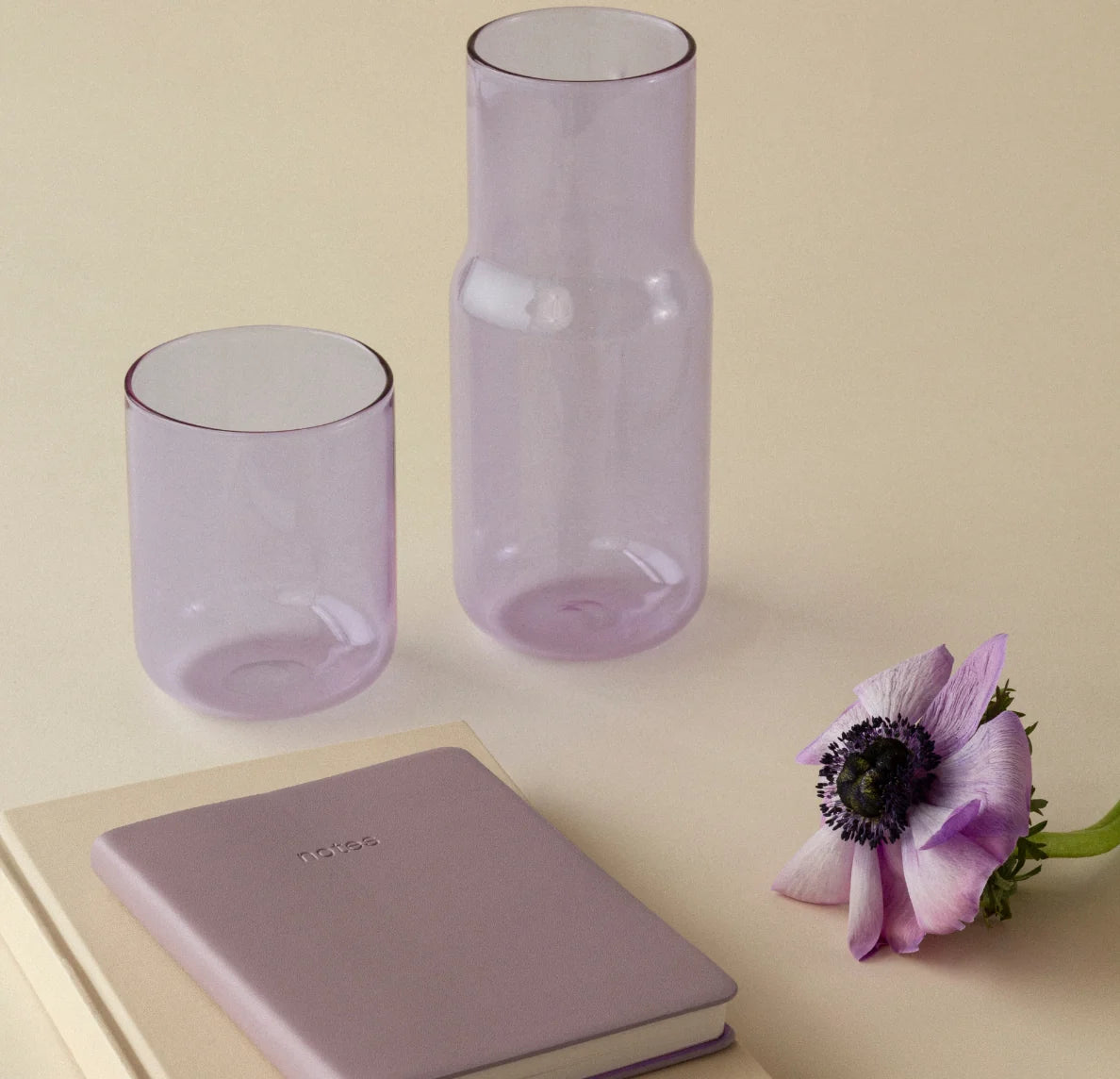 Tinted Glass Carafe (three colors)