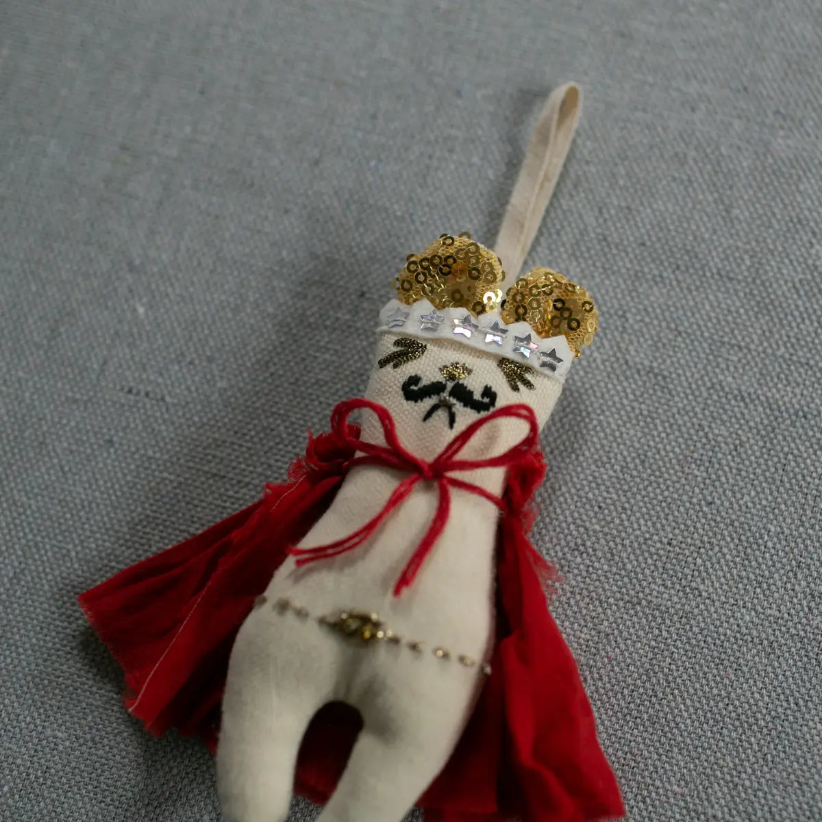 Freddie Mercury Mouse, Cotton Ornament