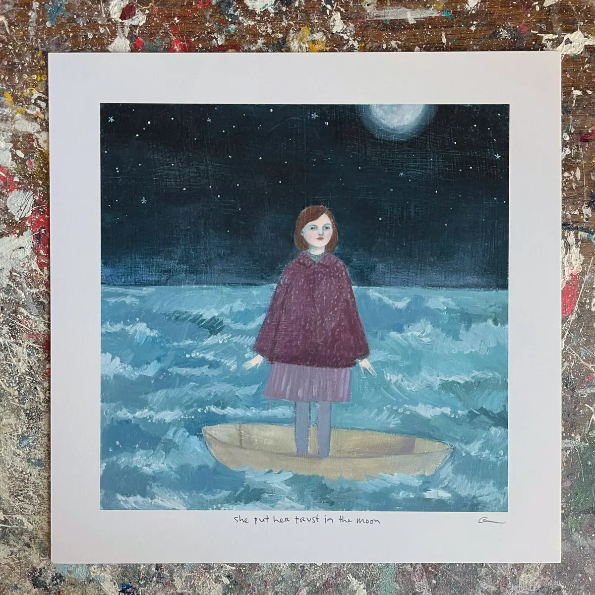 She Put Her Trust in the Moon - Giclee Print