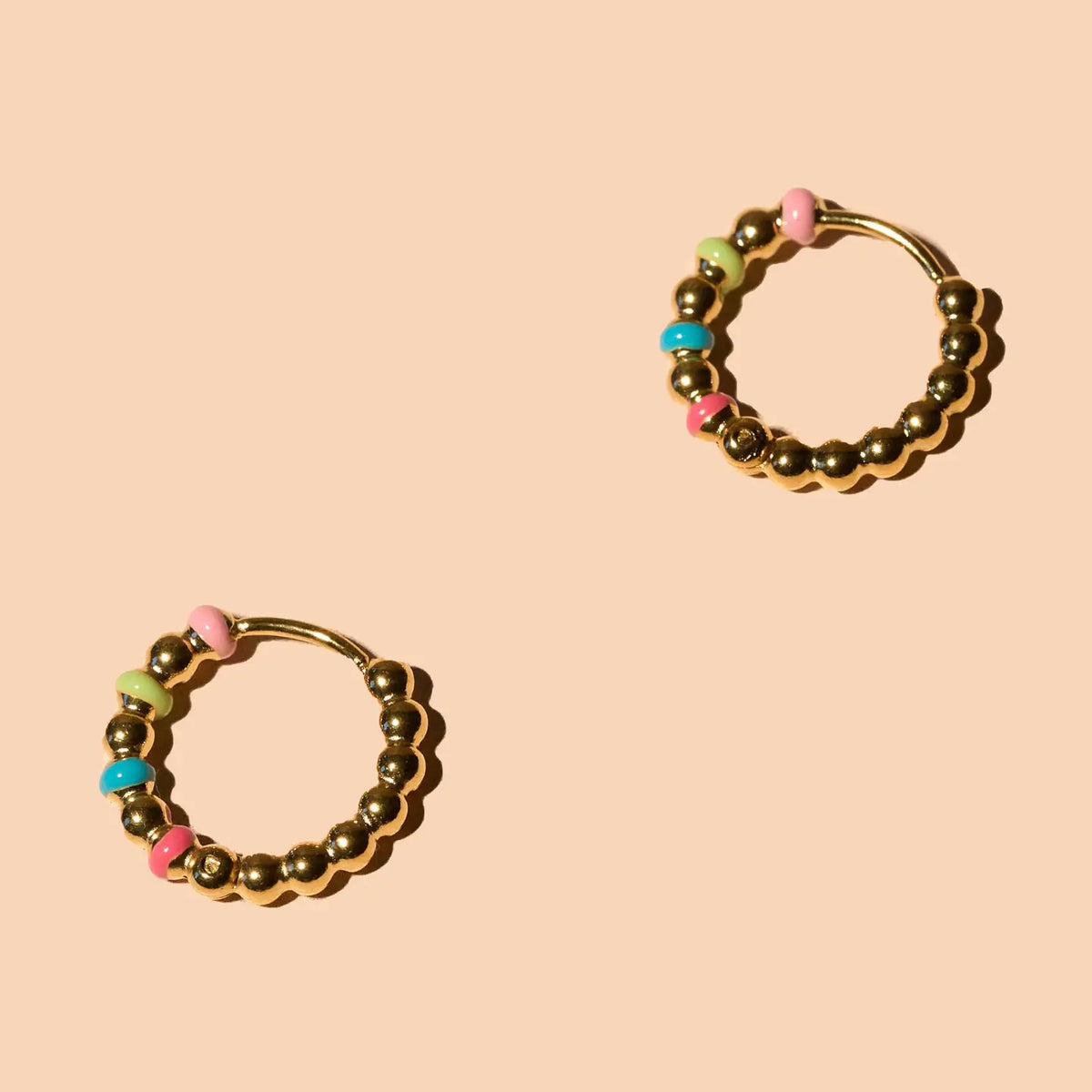 Dippin' Dots Hoops - 18K Gold Plated