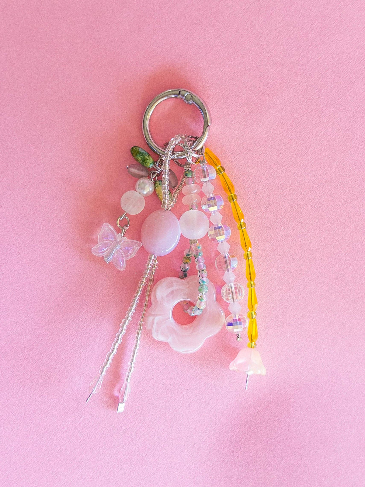 Beaded Butterfly Garden Bag Charm
