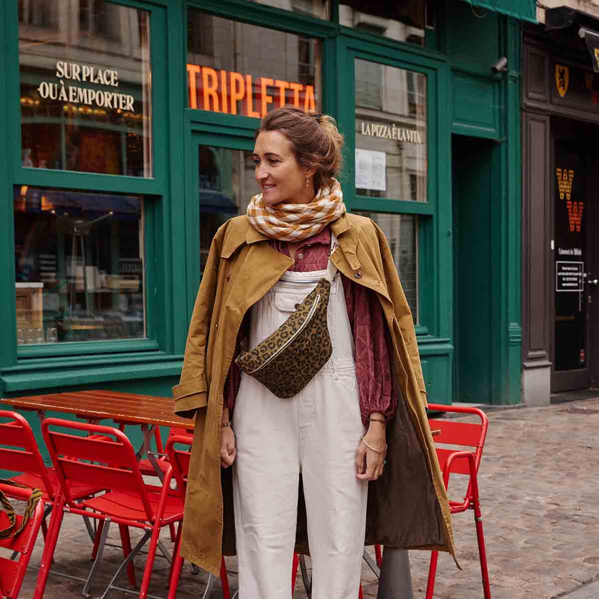 Bianca Scarf - Gingham Caramel