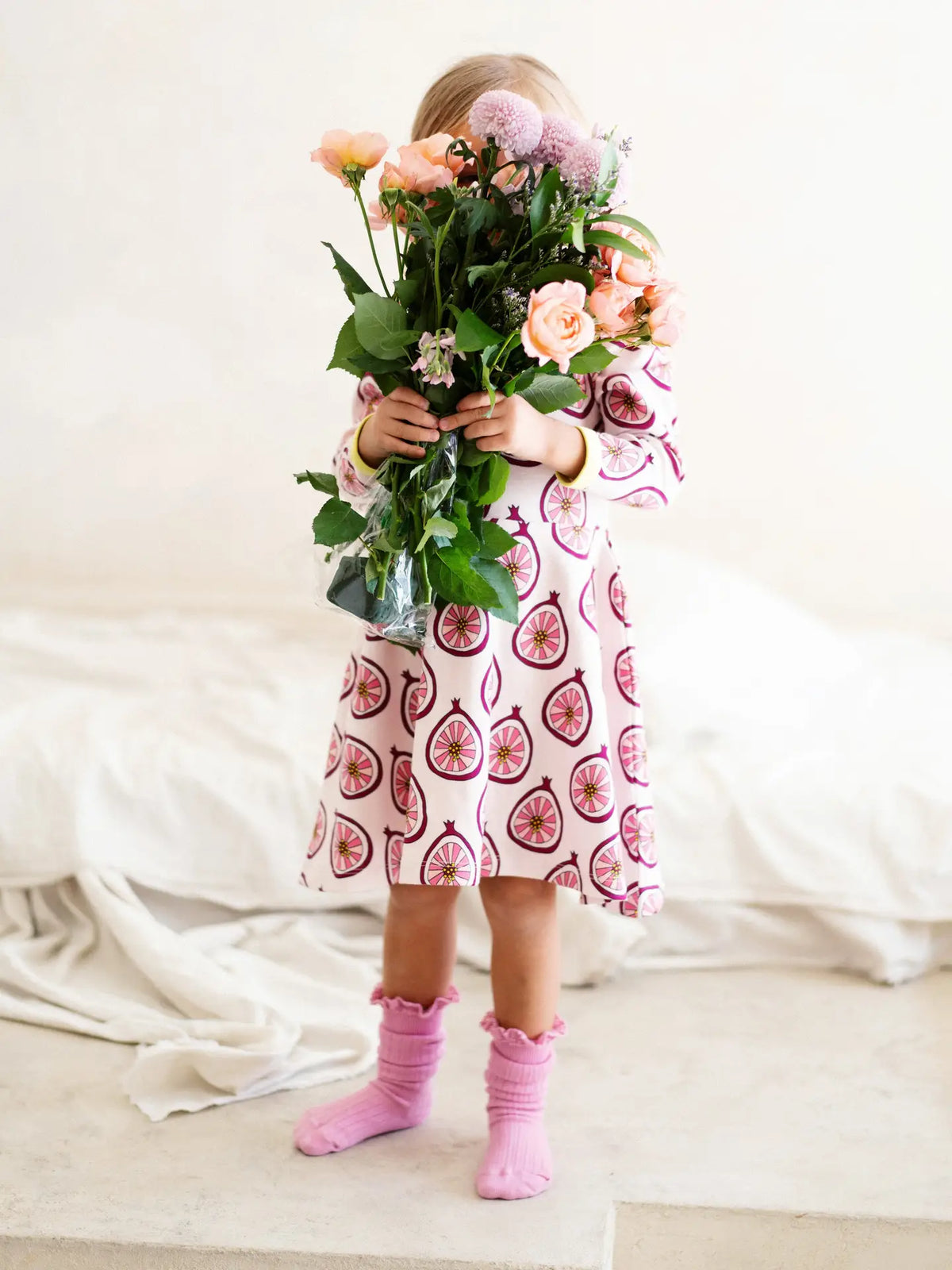 Organic Cotton Mia Dress - Pomegranate