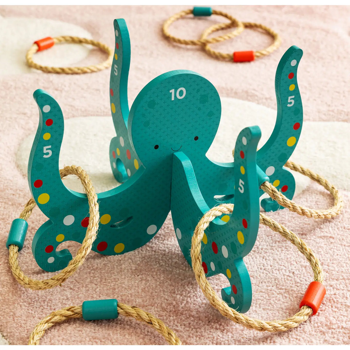 Happy Octopus Wooden Hoopla