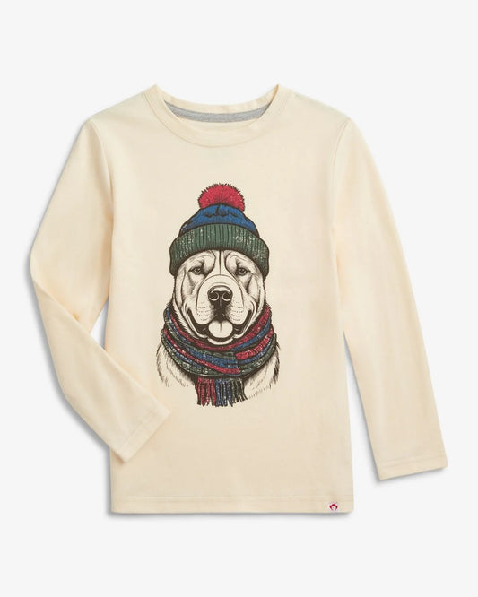 Winter Dog Graphic Long Sleeve Tee