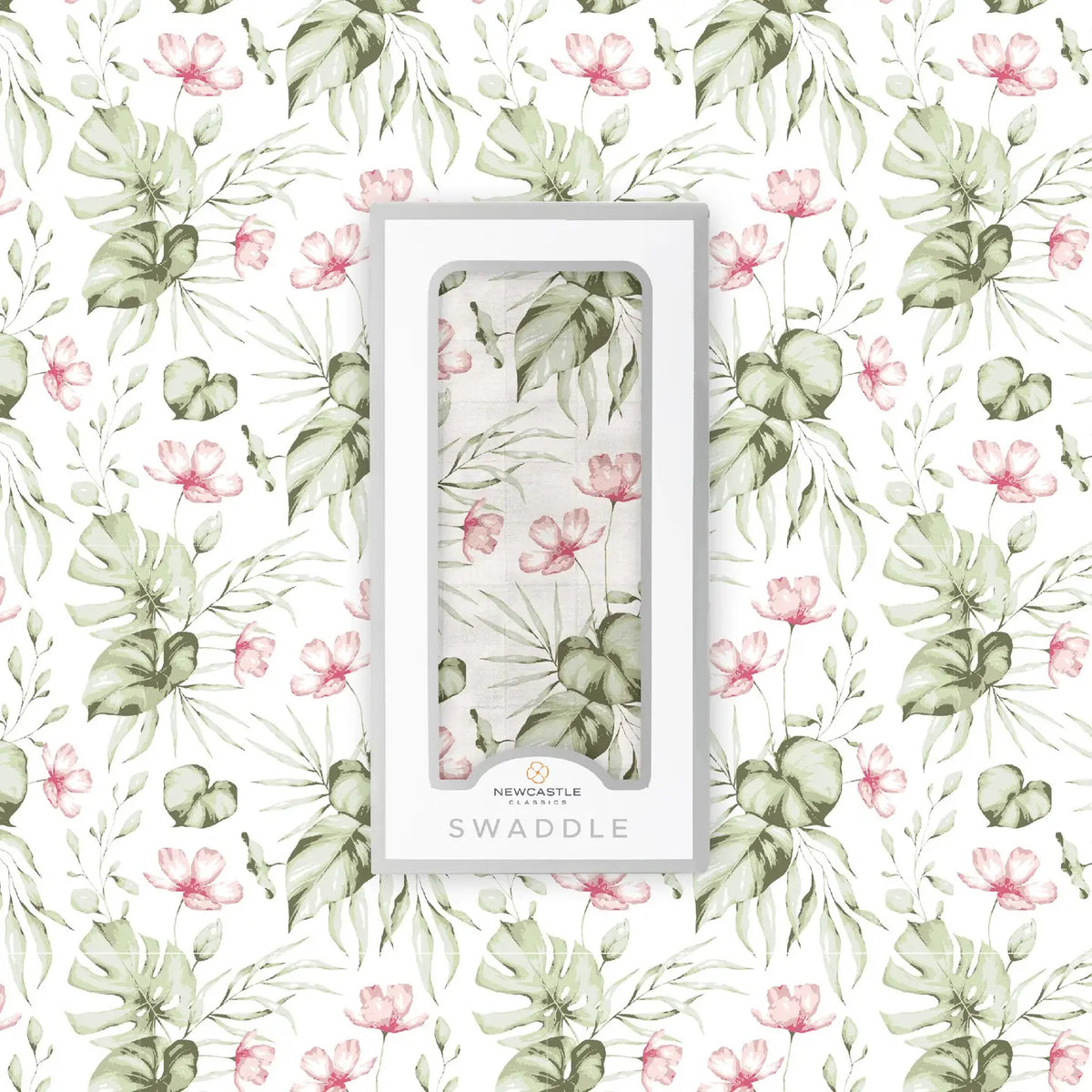 Silver Pink Orchid Swaddle