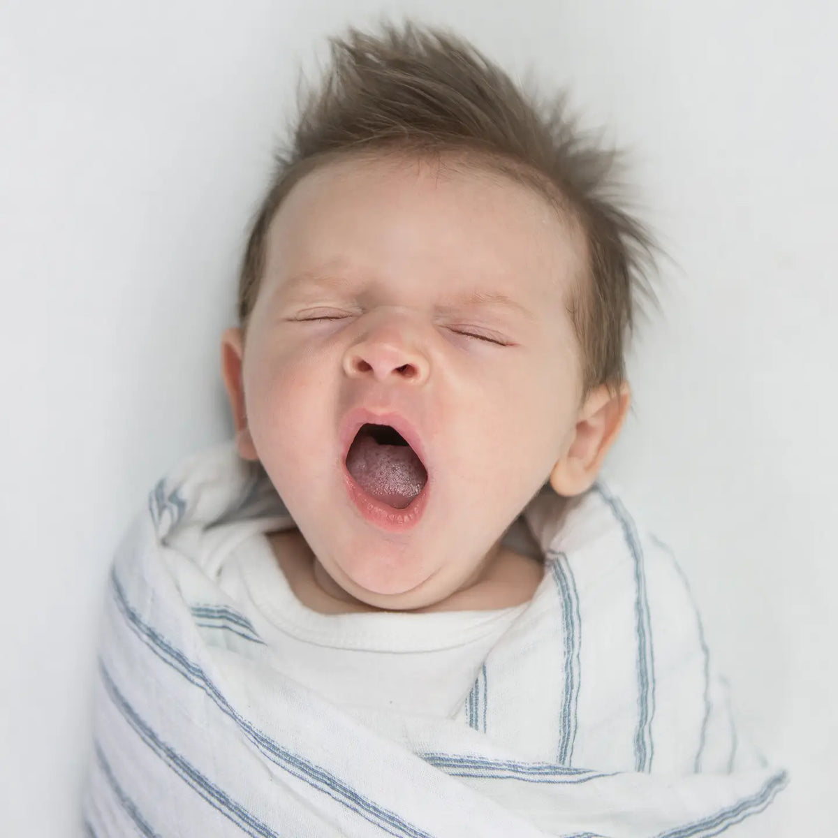 Denim Quad Stripe Muslin Swaddle Blanket