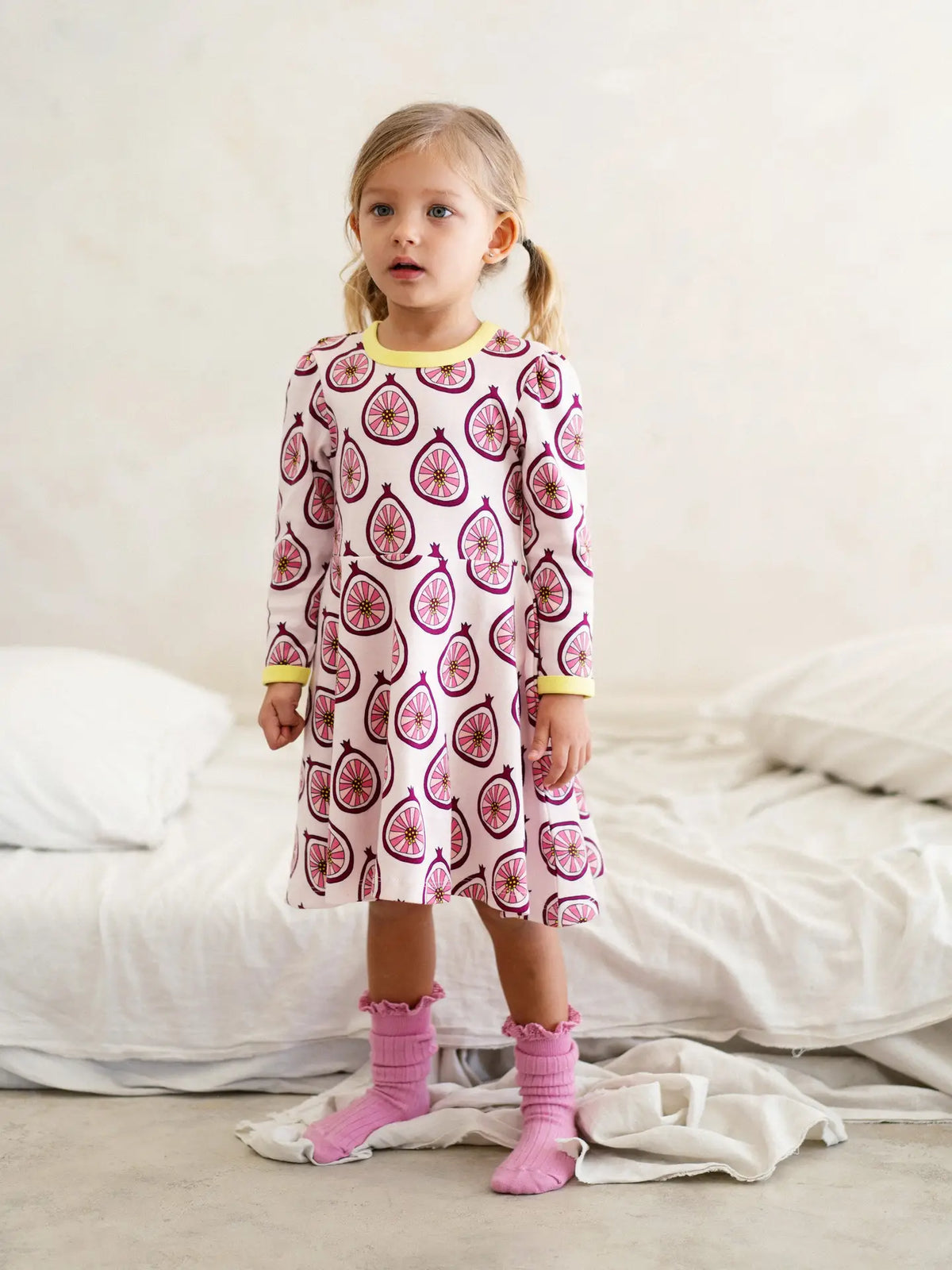 Organic Cotton Mia Dress - Pomegranate