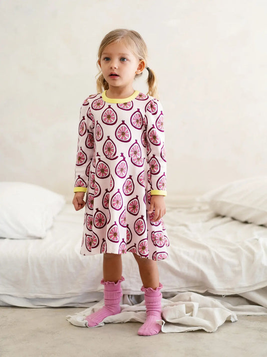 Organic Cotton Mia Dress - Pomegranate