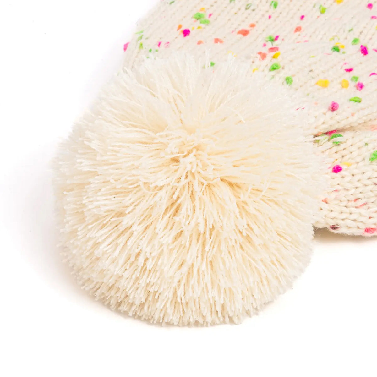 Girls Speckled Knit Winter Hat with Braids