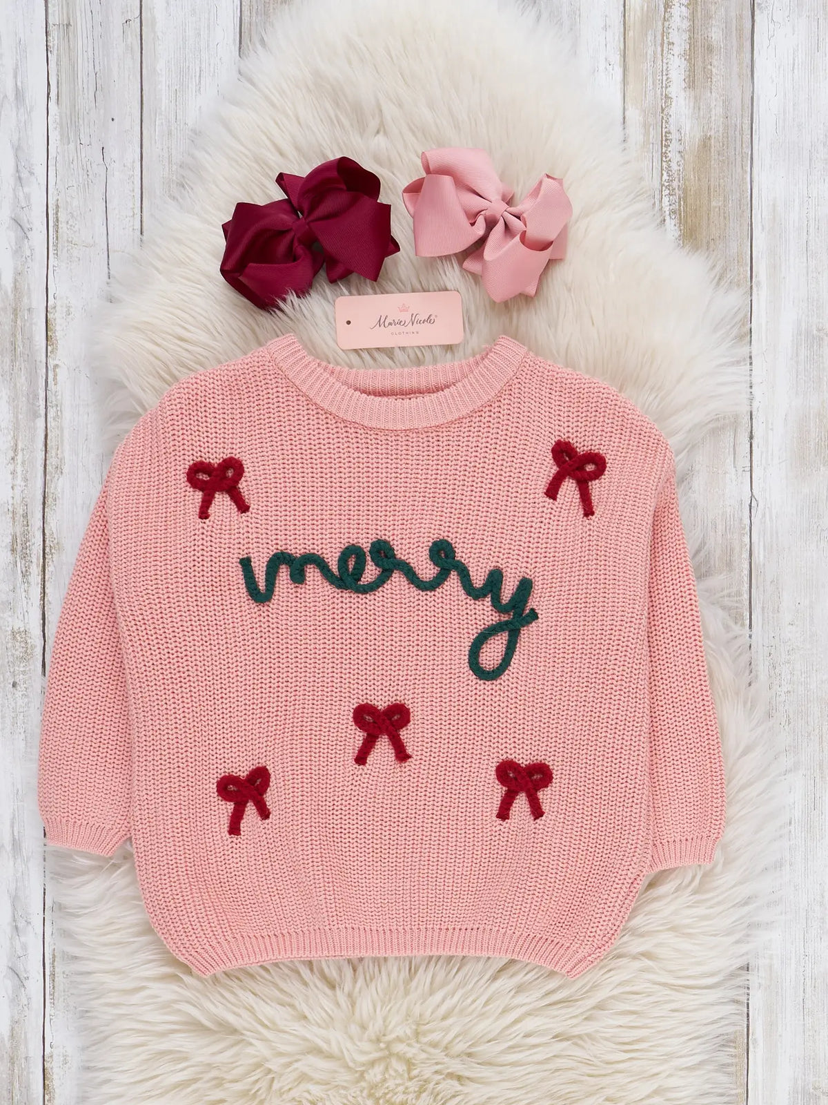 Merry Bows Oversized Sweater