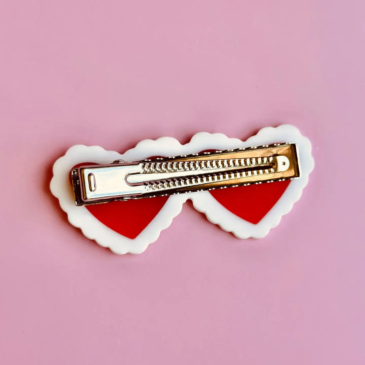 Valetines Laced Hearts Hair Alligator Clip