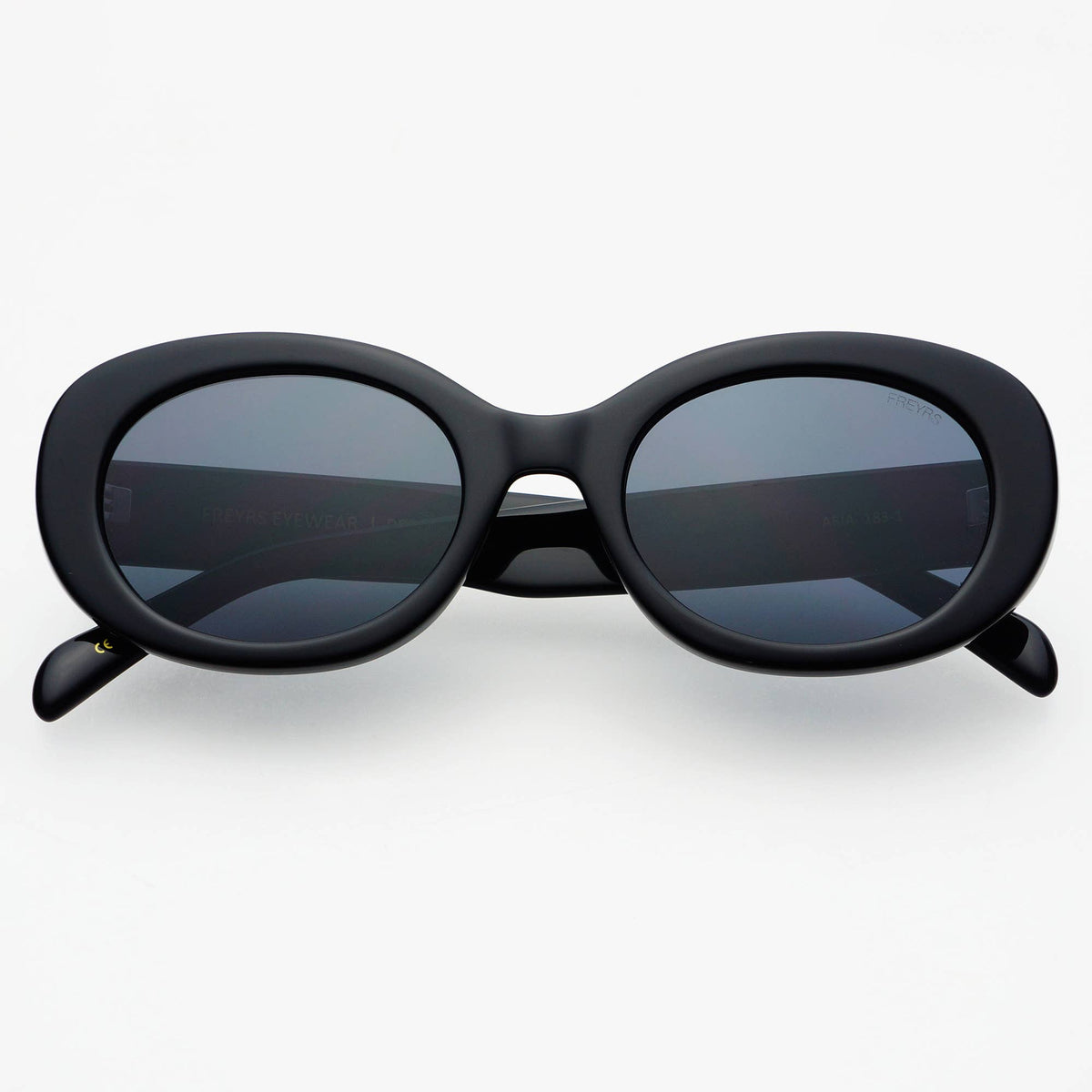 Aria Acetate Womens Oval Sunglasses - Black