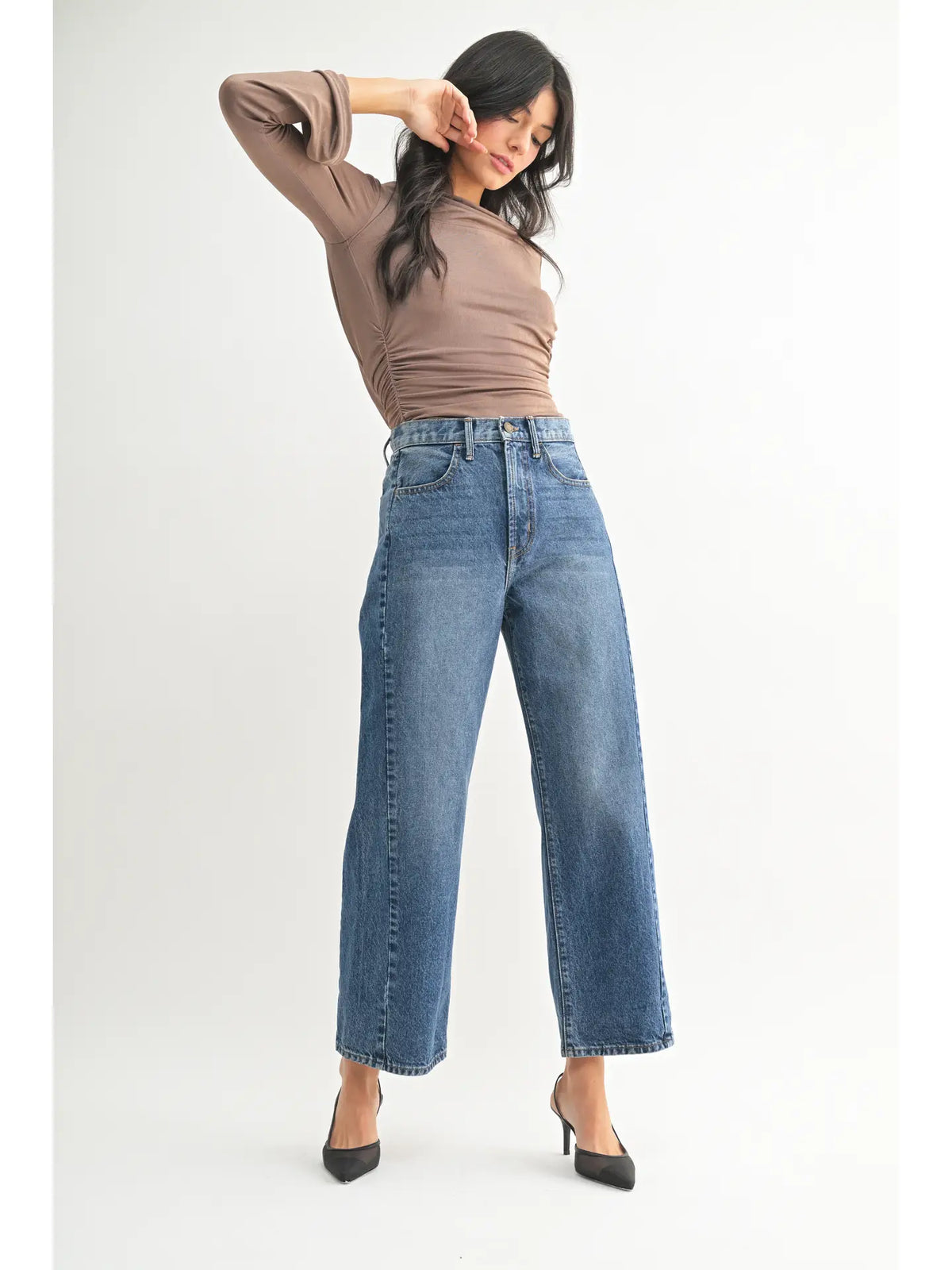 Medium Wash Barrel Jean - Twist