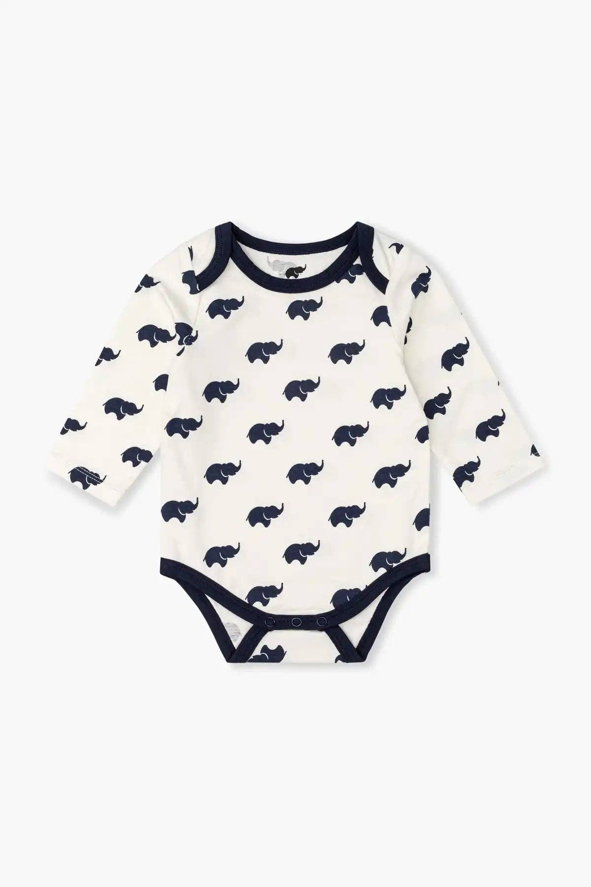 Jack + Jill Bodysuit - Navy Elephant