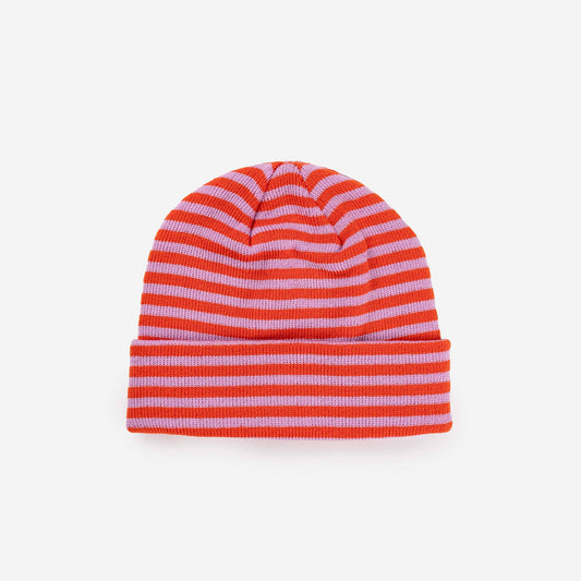 Simple Stripe Knit Beanie - Three Colors