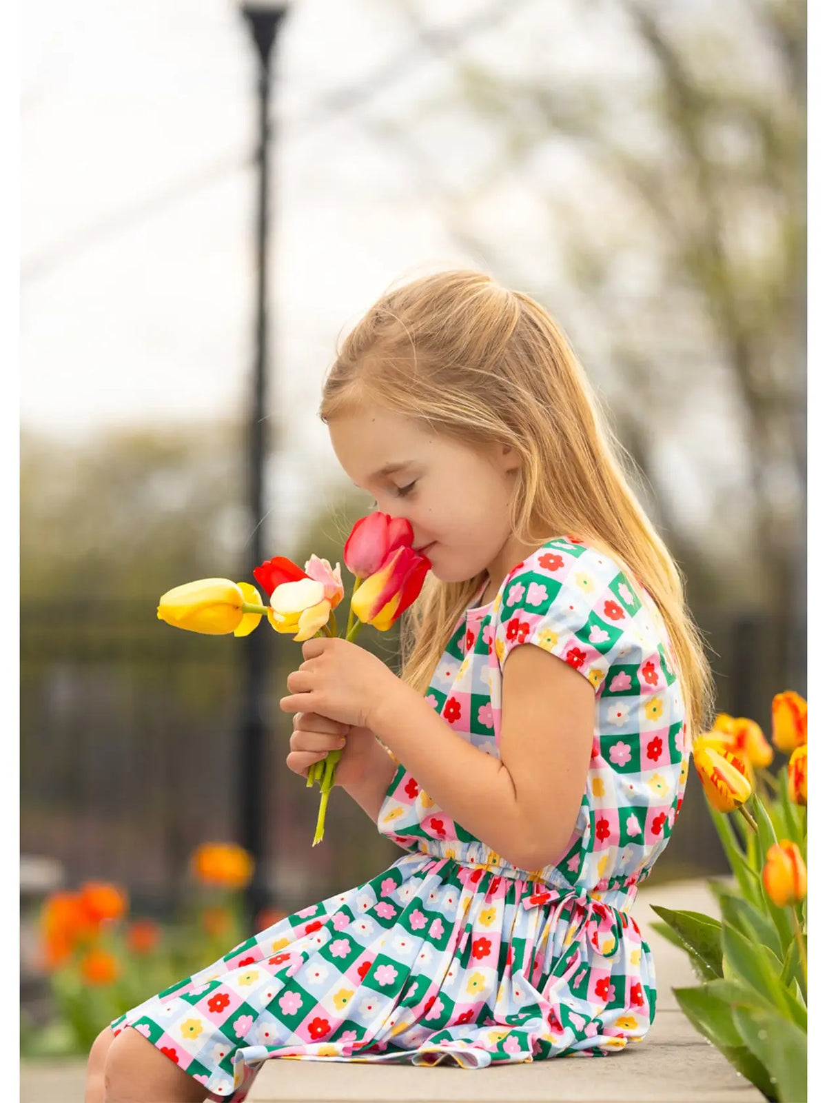 Flower Pops Cap Sleeve Two Piece Set