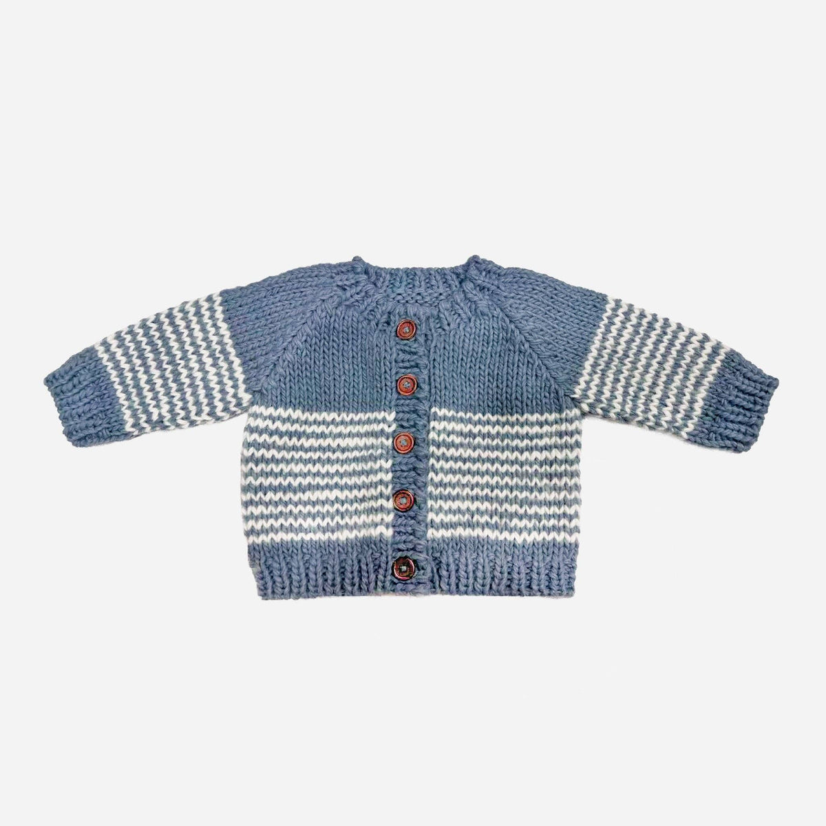 Blue/Cream Stripe Cardigan