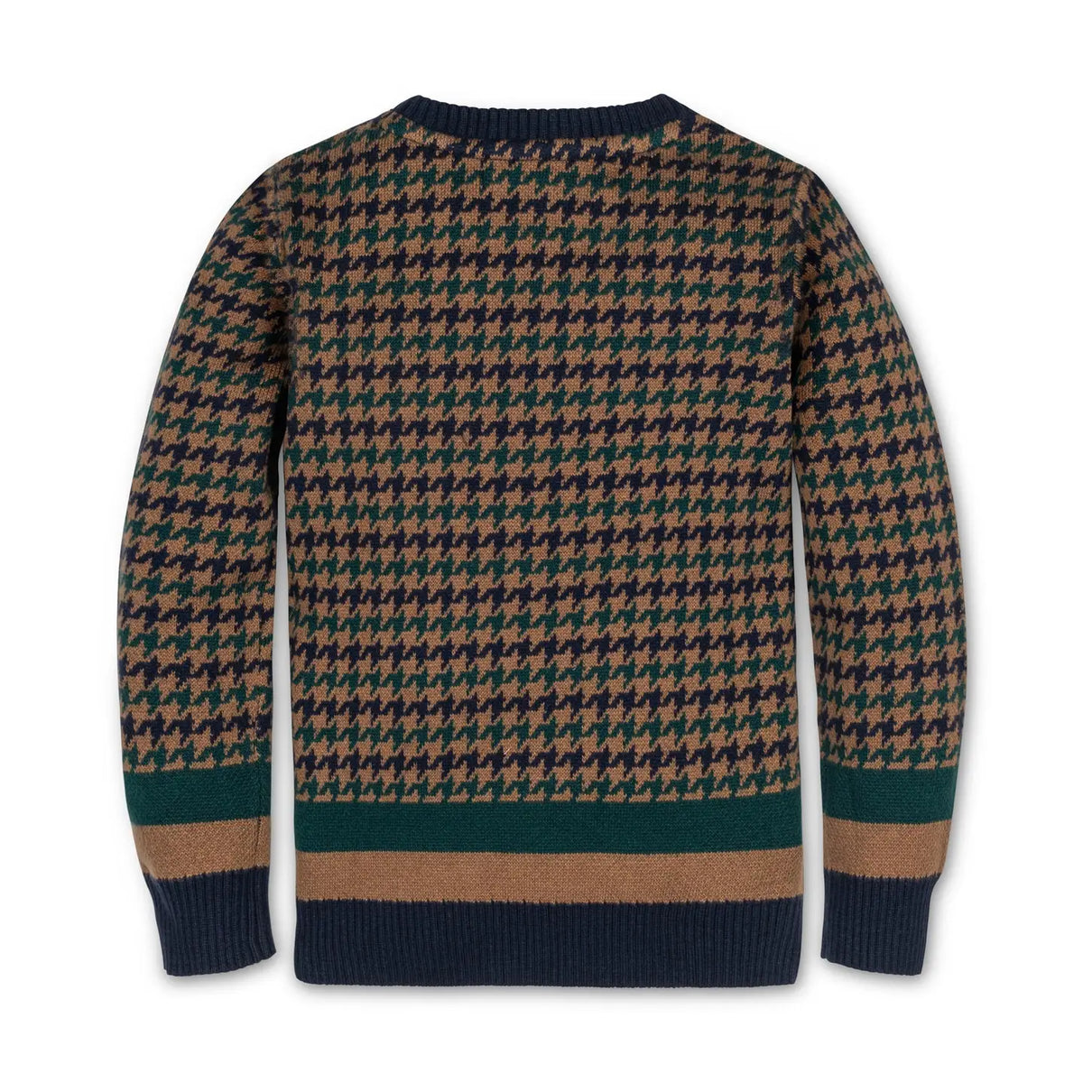Organic Intarsia Crew Neck Sweater