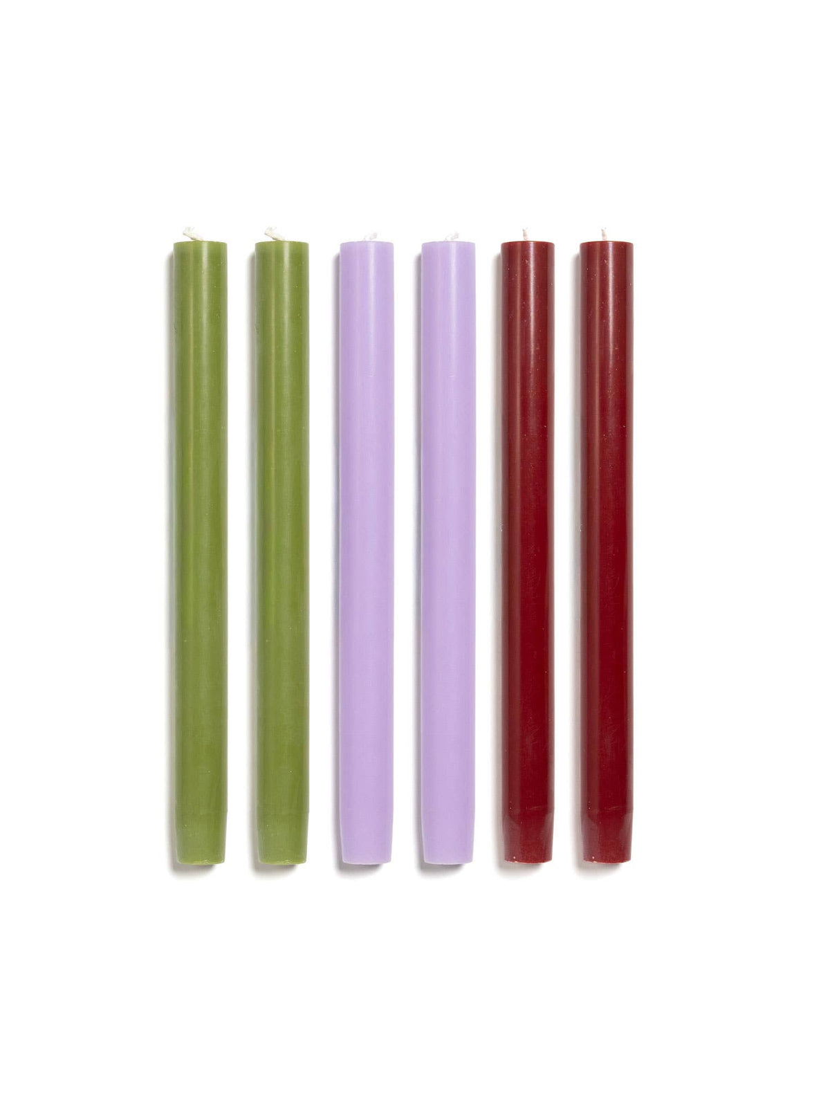 Solid Dinner Candles Set 6 / Reactive Mix 1