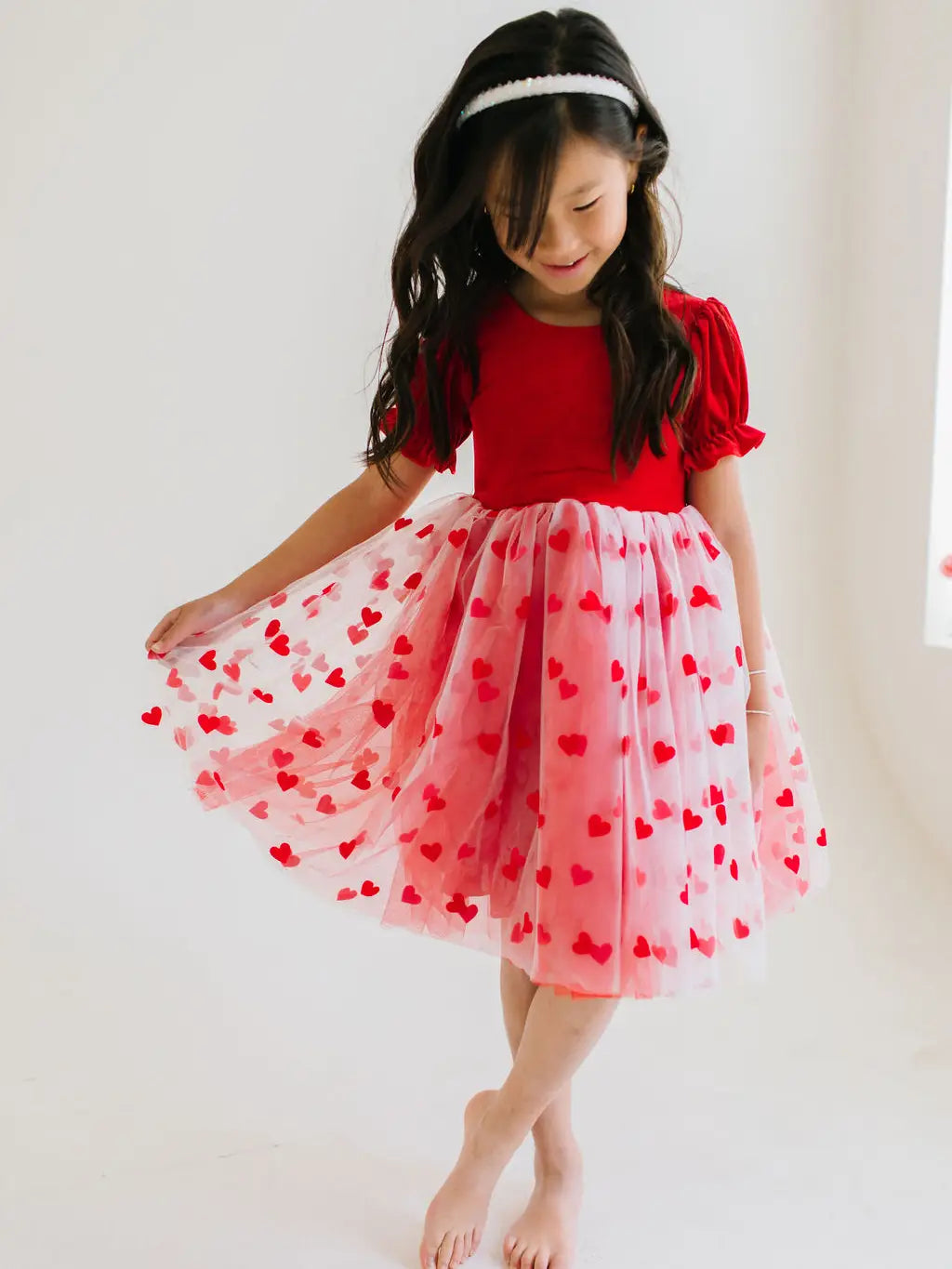 Rose Dress - Heart Print