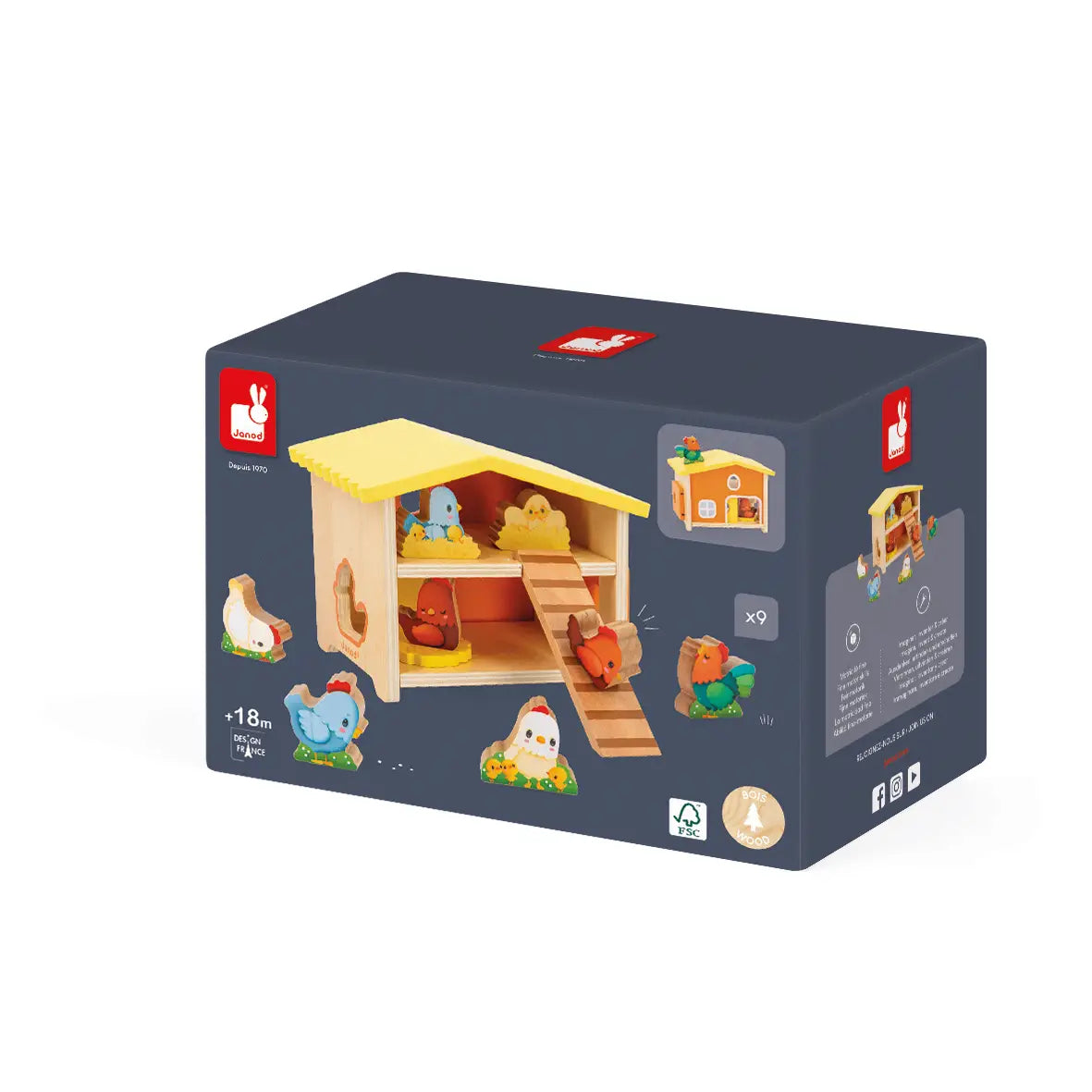 My First Wood Henhouse - 10 Pieces Toy Set