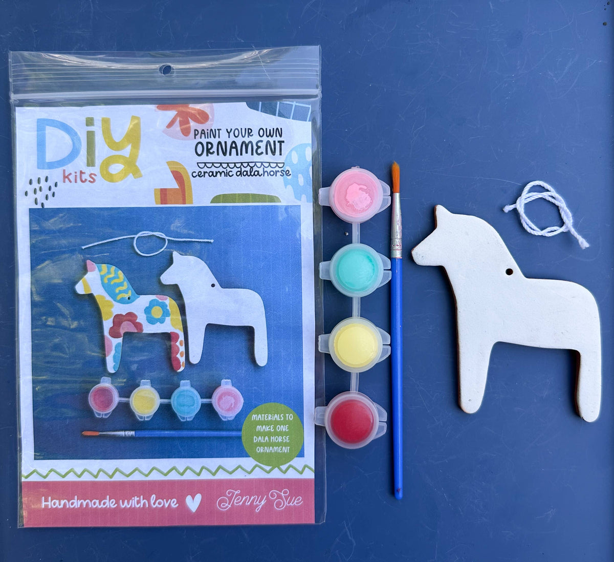 DIY Ceramic Ornament Kit – Dala Horse – Contemporary Colors