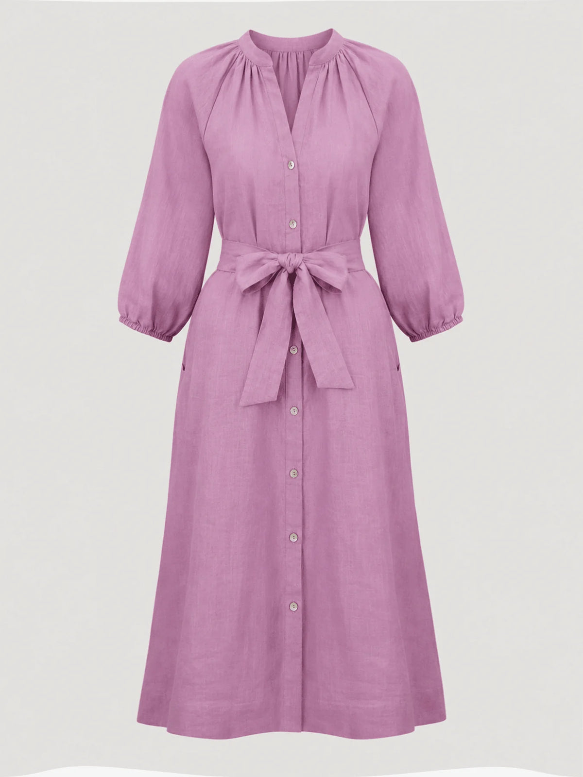 HENRIETTA Linen Dress - Lilac