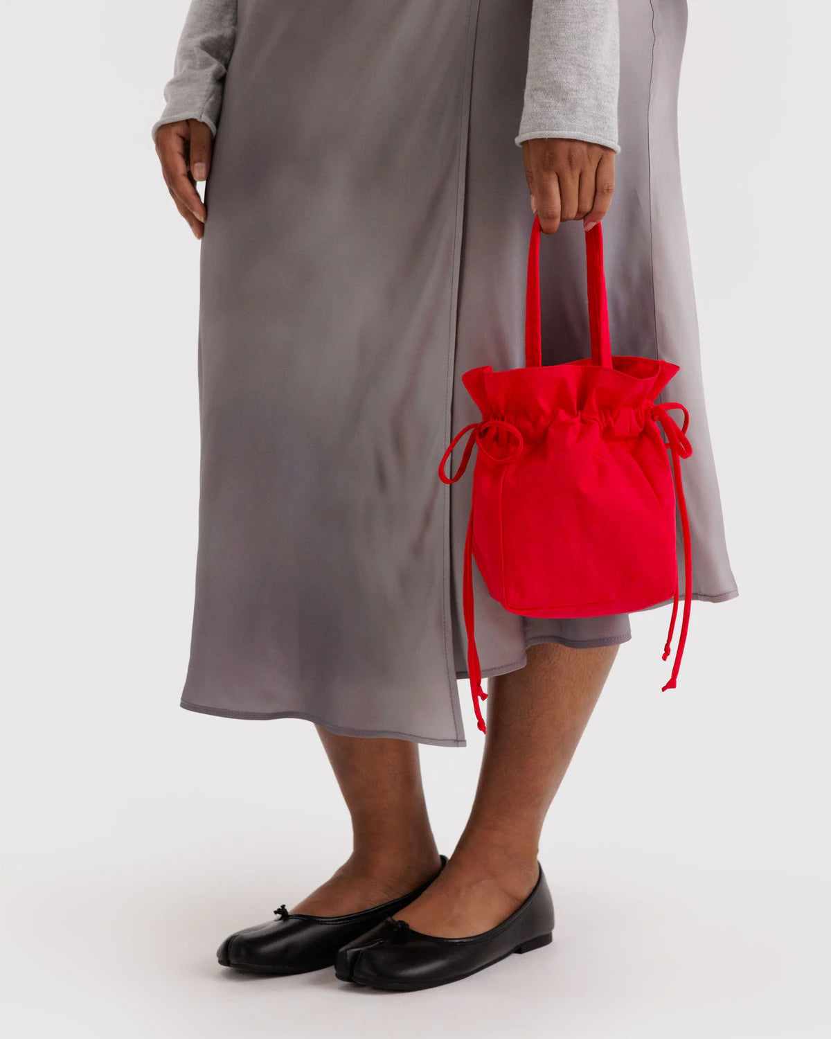 Nylon Drawstring Bag - Red