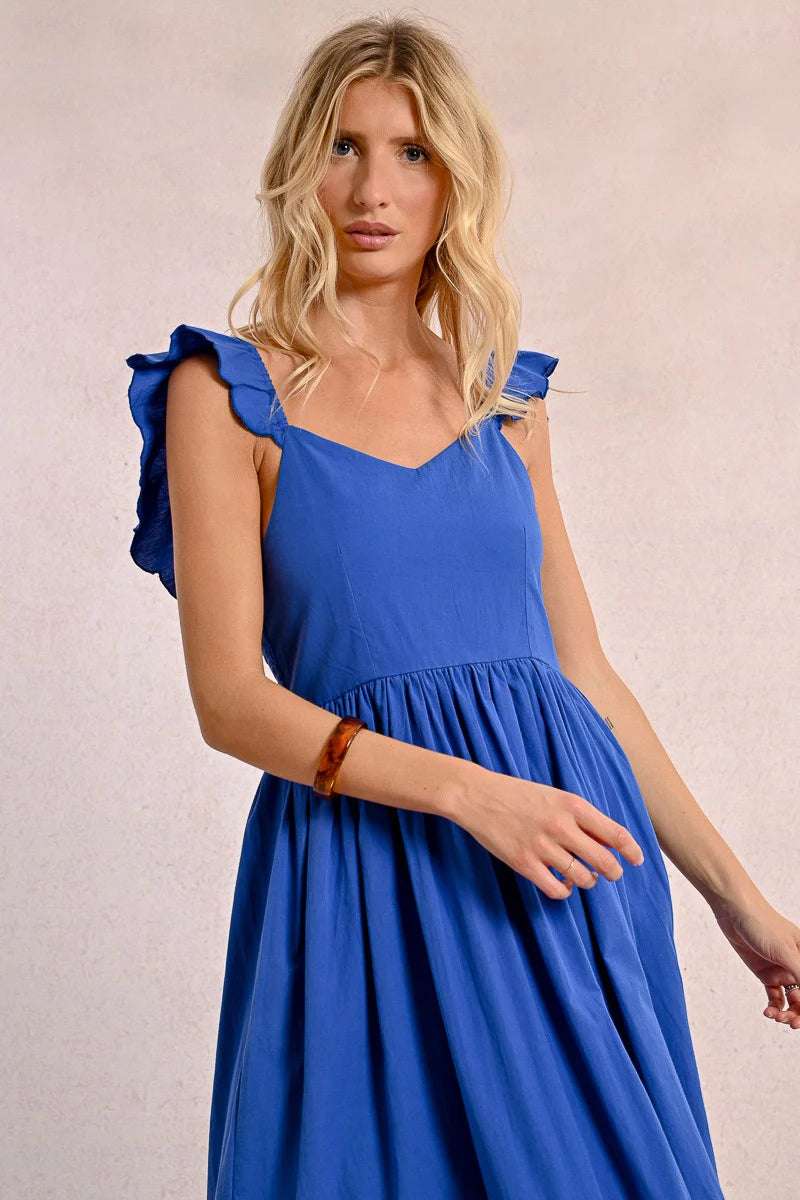 Long Fancy Dress with Ruffles
