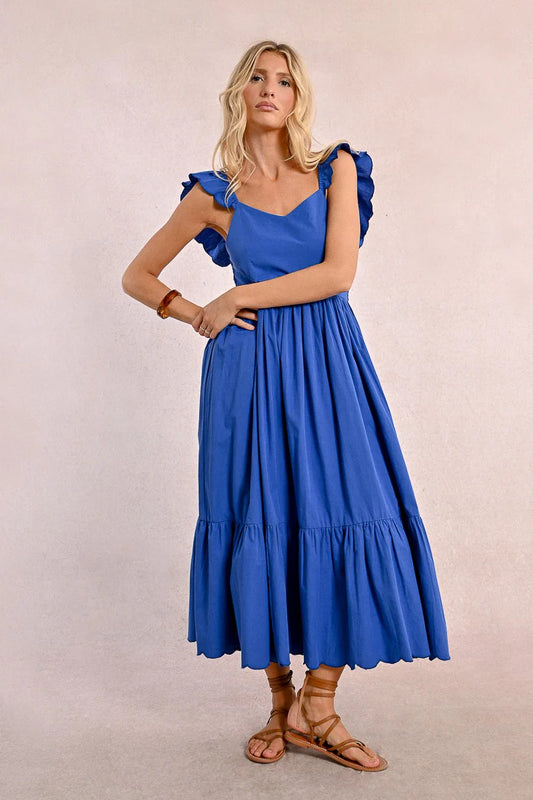 Long Fancy Dress with Ruffles
