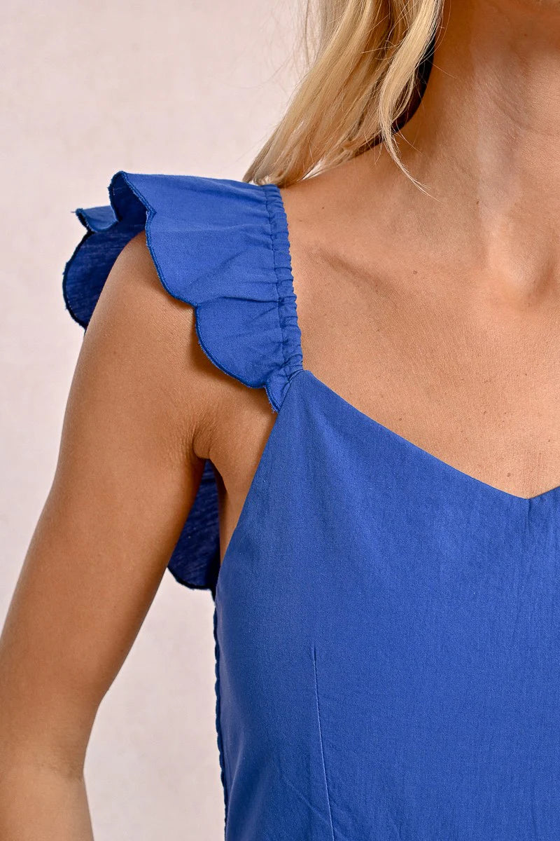 Long Fancy Dress with Ruffles