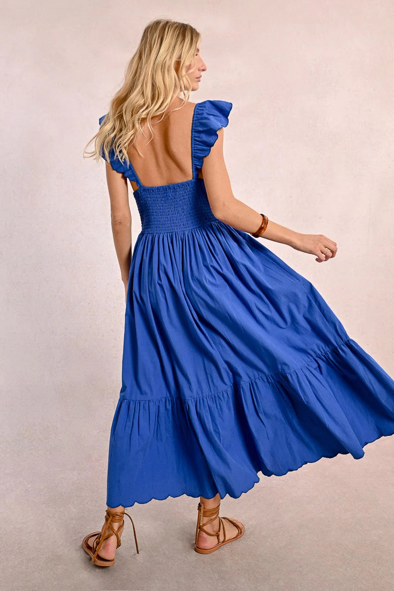 Long Fancy Dress with Ruffles