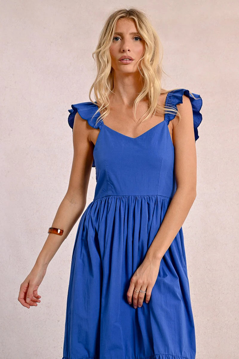 Long Fancy Dress with Ruffles