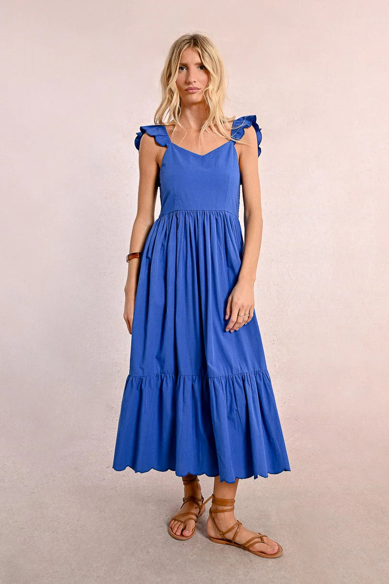 Long Fancy Dress with Ruffles