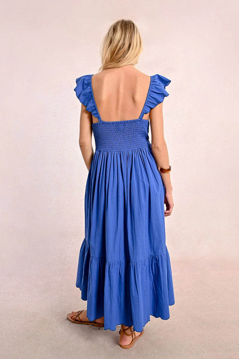 Long Fancy Dress with Ruffles