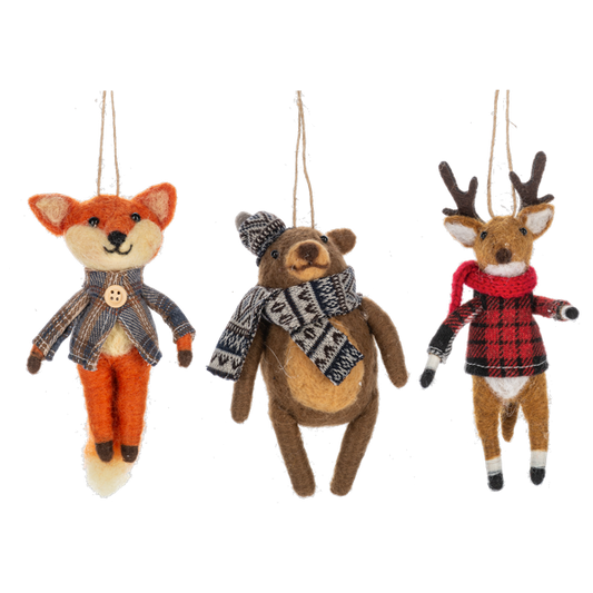 Winter Animal Ornaments - Three Styles
