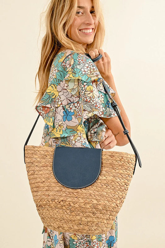 Perfect Summer Tote Bag — Straw & Canvas Carryall