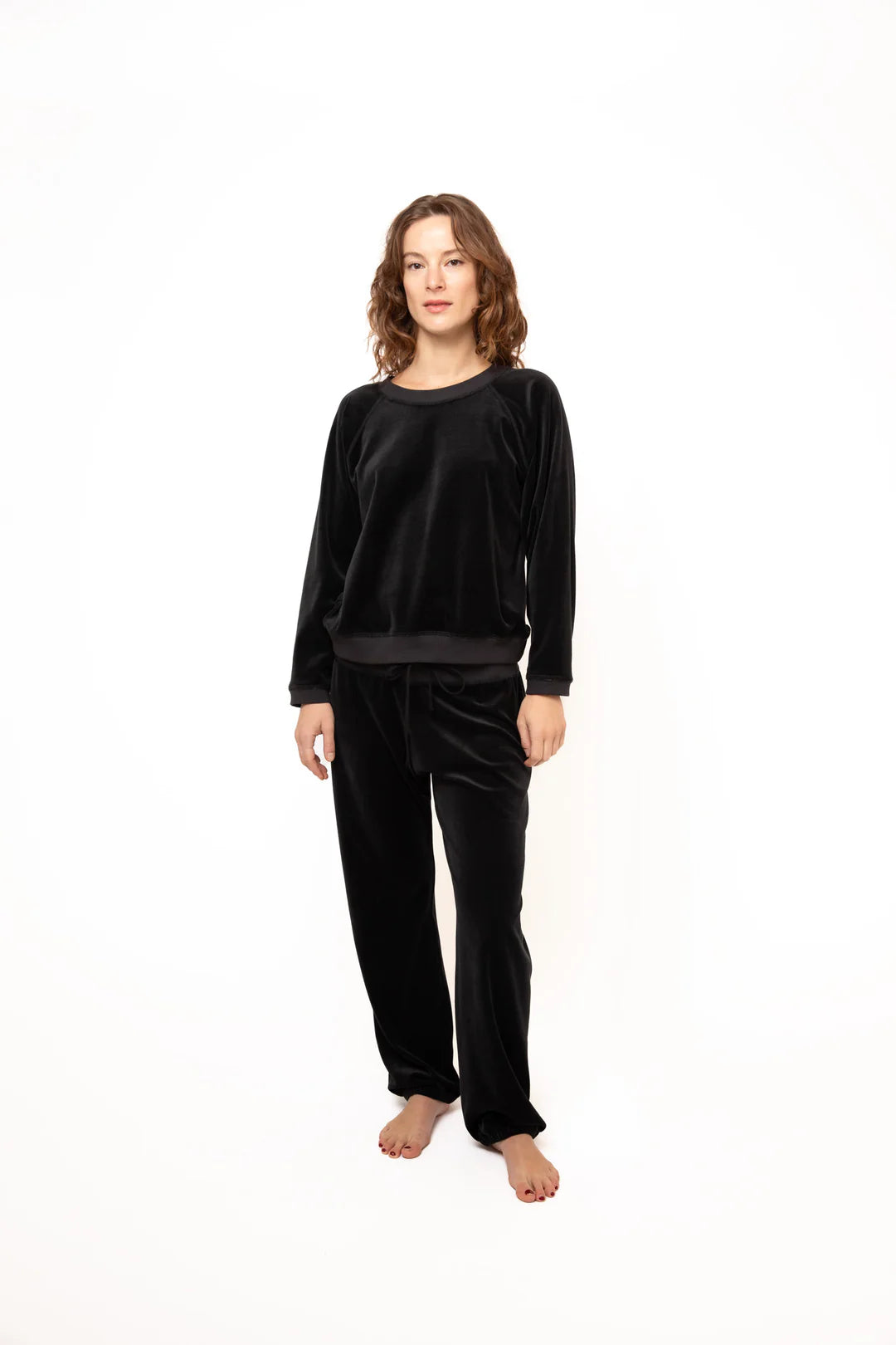 Velour Sweatshirt - Black
