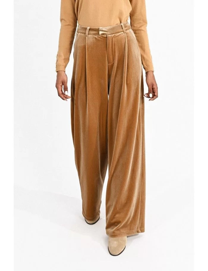 Velvet Pants - Beige